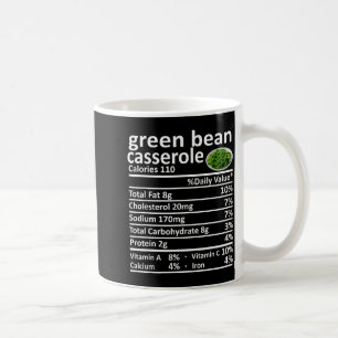 Taza De Café Datos Divertidos de Nutrición de Cazuela de Judías