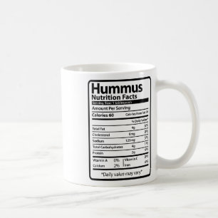 Taza De Café Datos Divertidos de Nutrición de Hummus para el Dí