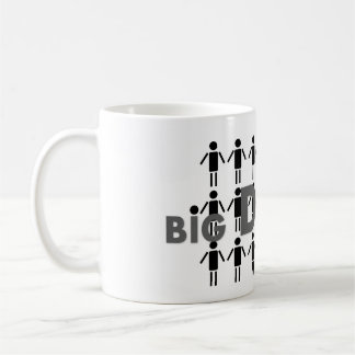 Taza De Café Datos grandes con un equipo grande