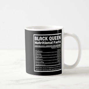 Taza De Café Datos nutricionales de Black Queen Orgulloso Mes d
