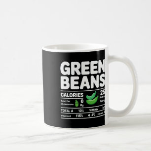 Taza De Café Datos Nutricionales de Judías Verdes Divertidos Na