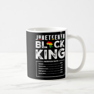 Taza De Café datos nutricionales del rey negro de Juneteenth ho