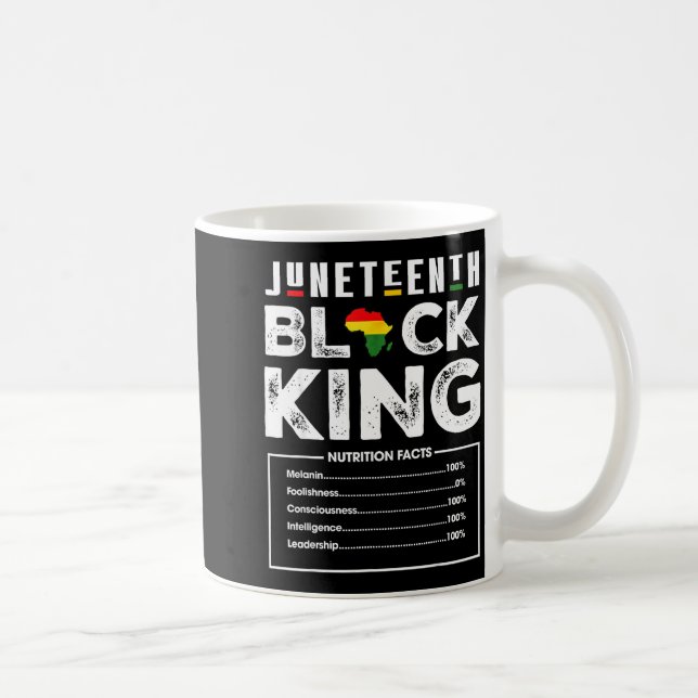Taza De Café datos nutricionales del rey negro de Juneteenth ho (Derecha)