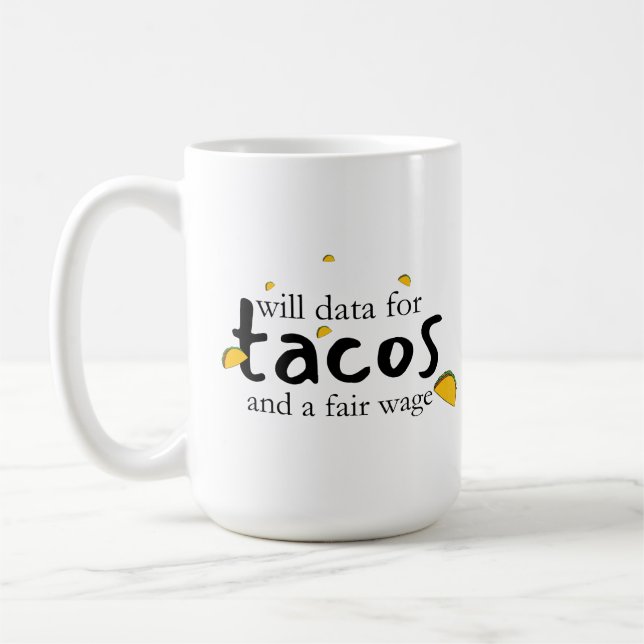 Taza De Café Datos sobre los tacos y un salario justo (Izquierda)