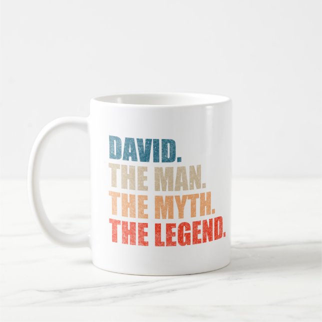 Taza De Café David El Hombre El Mito La Leyenda (Izquierda)