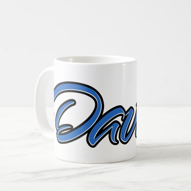 Taza De Café David Vorname Name blue Tasse Kaffeetasse (Anverso izquierdo)