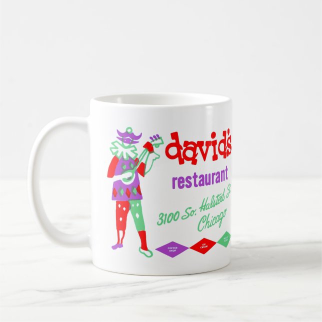 Taza De Café David's Restaurant, Bridgeport, Chicago, IL (Izquierda)