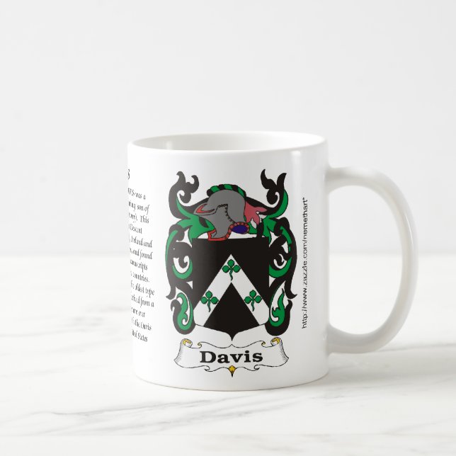 Taza De Café Davis, origen, significado y el escudo (Derecha)