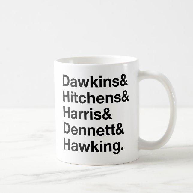 Taza De Café Dawkins&Hitchens&Harris&Dennett&Hawking - ciencia (Derecha)