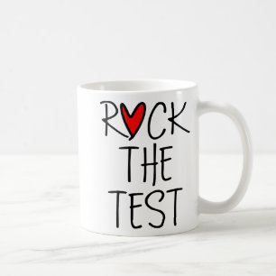 Taza De Café Day Rock The Test Teacher Testing Day Diez Gracios