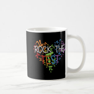 Taza De Café Day Rock The Test Teacher Testing Day Rainbow Teac