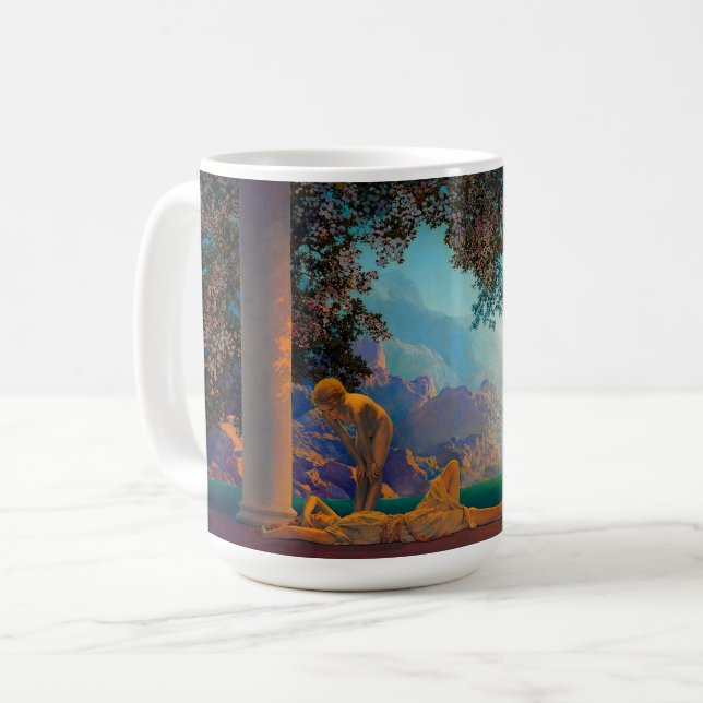 Taza De Café DAYBREAK Maxfield Parrish 1922 cosecha (Anverso izquierdo)