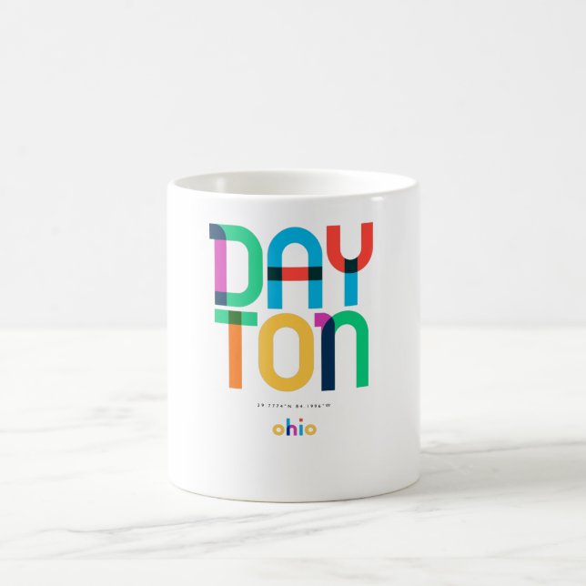 Taza De Café Dayton Ohio Mid Century, Pop Art, (Centro)