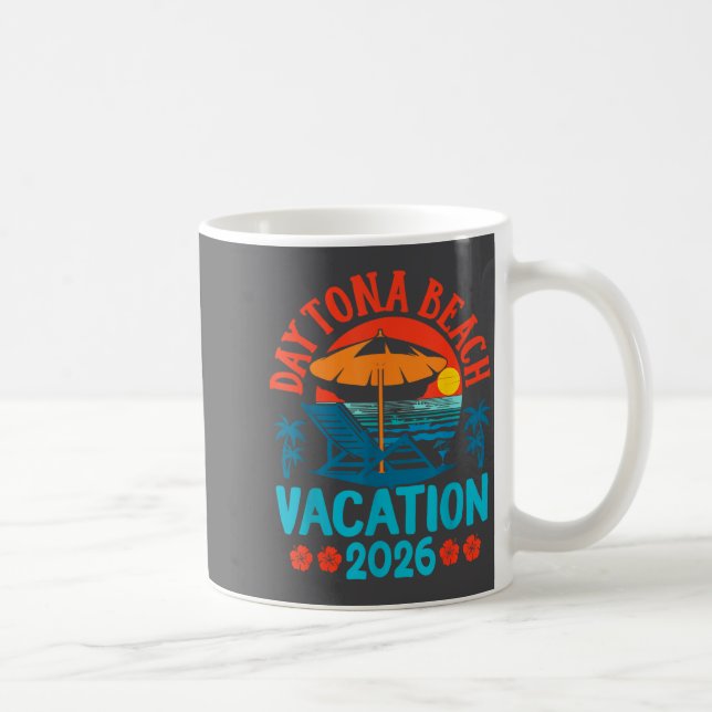 Taza De Café Daytona Beach Florida 2026 Family Vacation Summer  (Derecha)