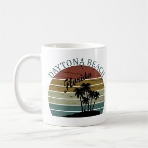 Taza De Café Daytona playa vintage sunset retro paisaje