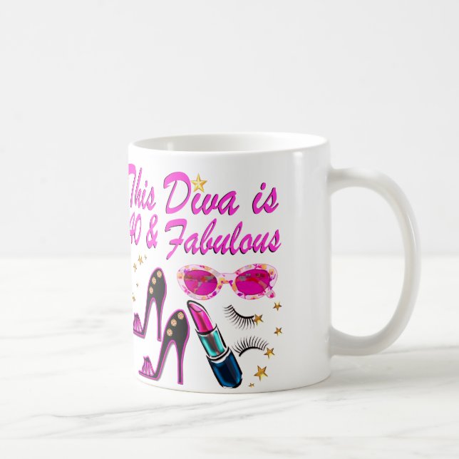 TAZA DE CAFÉ DAZZLING 40TH DIVA (Derecha)