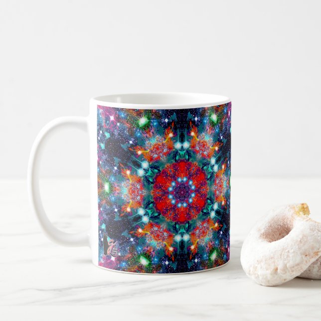 Taza De Café Dazzling Stellar Kaleid (Con donut)