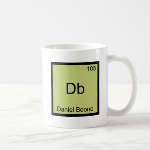 Taza De Café Db - Daniel Boone Símbolo del elemento de química 