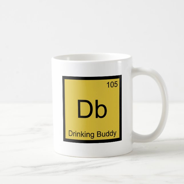 Taza De Café Db - Tee De Símbolo De Elemento De Química Buda De (Derecha)