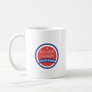 Taza De Café DD-214 Alumni Jubilación Personalizada de la Fuerz