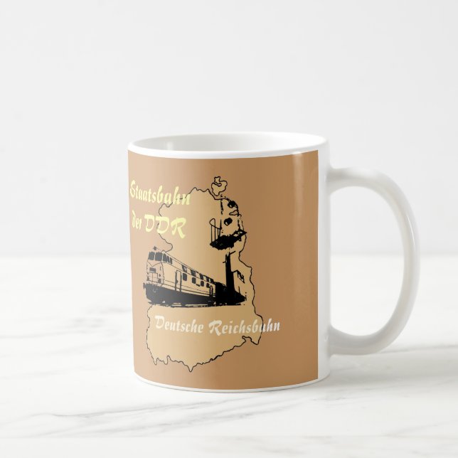 Taza De Café DDR diseño de publicidad Reichsbahn Alemán (Derecha)