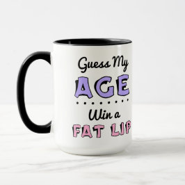 Taza de café de 15 oz Adivina mi edad