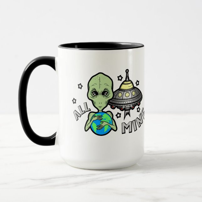 Taza de café de 15 oz Alien All Mine (Izquierda)