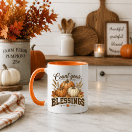 Taza De Café De Acción De Gracias De Otoño Cuenta 