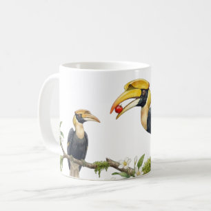 Taza de café de acuarela del Cálalo de Gran Pico A