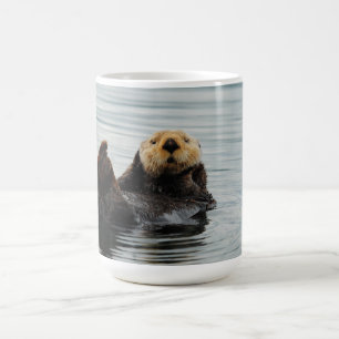 Taza de café de Alaska de la nutria de mar