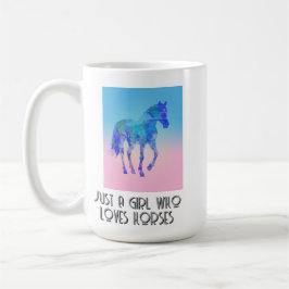 taza de café de amante de los caballos