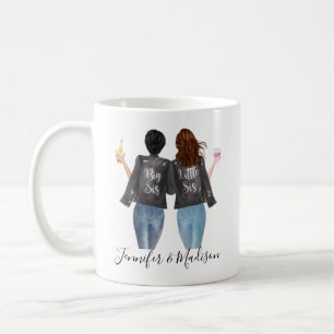 Taza de café de amistad personalizada con peinados
