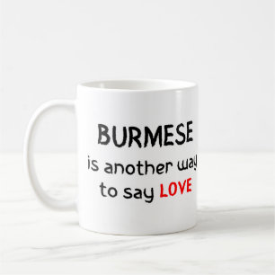 taza de café de amor birmana