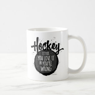 Taza de café de amor por el hockey
