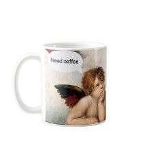 Taza de café de ángeles divertidos del Renacimient