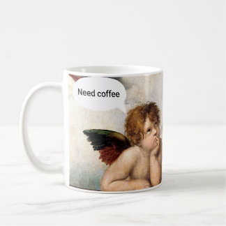 Taza de café de ángeles divertidos del Renacimient