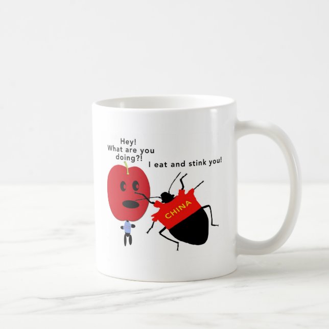 Taza de café de Apple del insecto del hedor (Derecha)