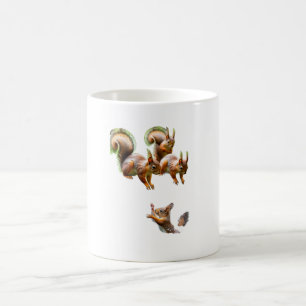 Taza De Café De Ardillas Juguetonas Lindas
