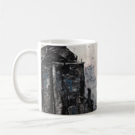 Taza de café de arte abstracto