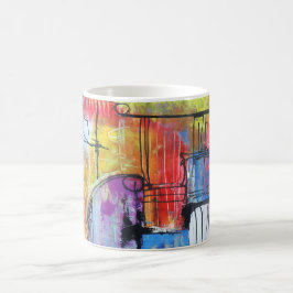 Taza de café de arte abstracto