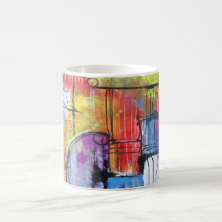 Taza de café de arte abstracto