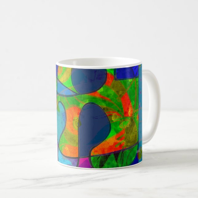 taza de café de arte abstracto "abstract6" (Anverso derecho)