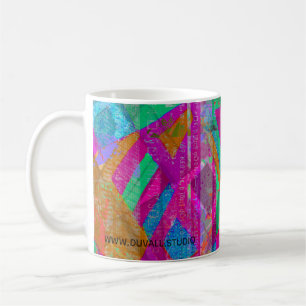 Taza de café de arte abstracto "Escribiendo cheque