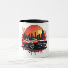 Taza de café de arte callejero de Muscle Car