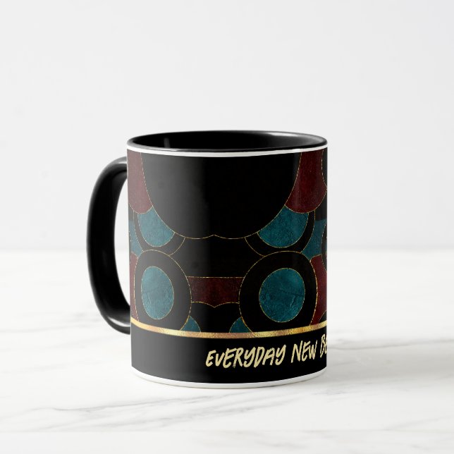Taza de café de arte geométrico abstracto (Anverso izquierdo)