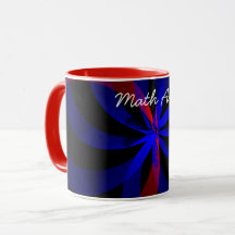 Taza de café de arte matemático con centro de colo