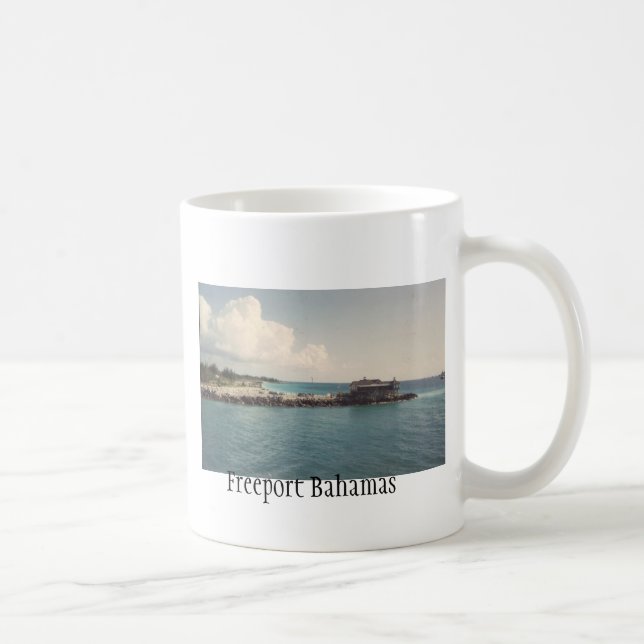 Taza de café de Bahamas del puerto franco (Derecha)