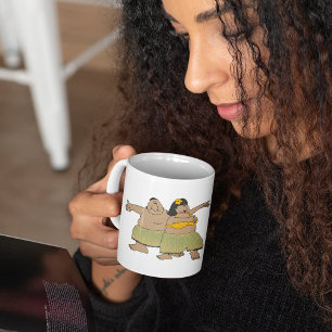 Taza de café de bailarinas de hula