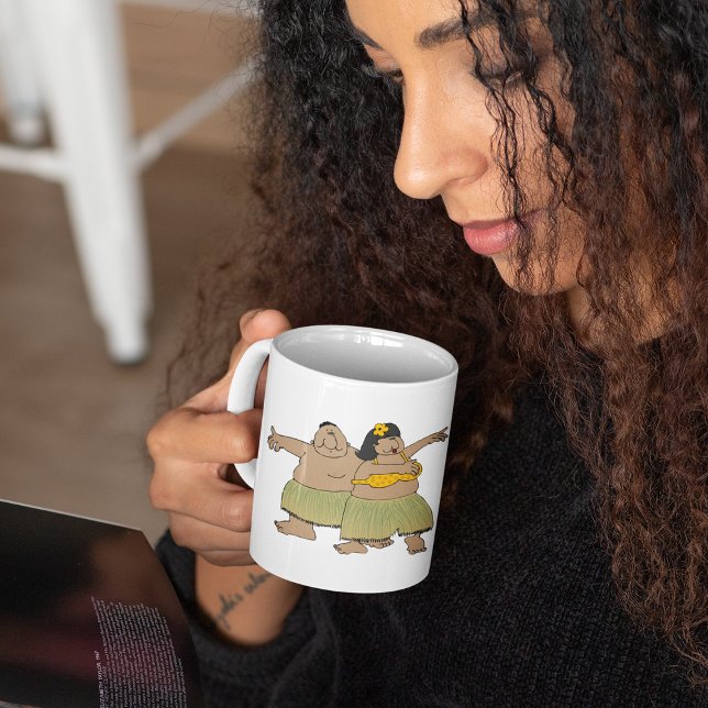 Taza de café de bailarinas de hula (Subido por el creador)