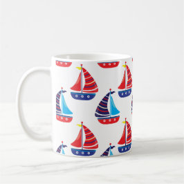 Taza de café de barcos de vela Barco náutico Taza 